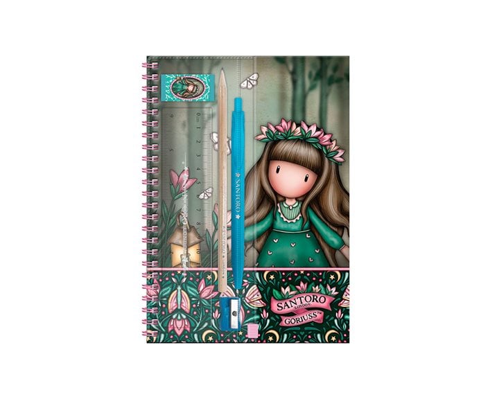 Σετ Σημειωματάριο Santoro Gorjuss Wildflower Green 1344GJ04