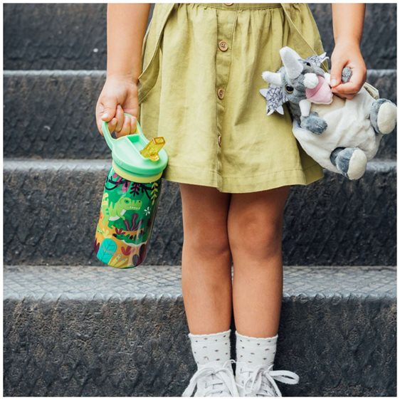 Θερμός με Στόμιο Quokka Kids 445ml Dinosaurs Jungle 40246