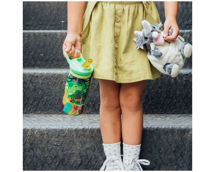 Θερμός με Στόμιο Quokka Kids 445ml Dinosaurs Jungle 40246