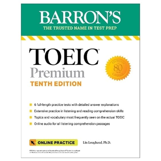TOEIC PREMIUM: 6 PRACTICE TESTS + ONLINE AUDIO, TENTH EDITION