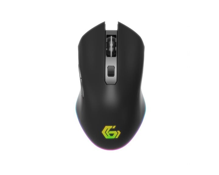 GEMBIRD 6-BUTTON RECHARGEABLE WIRELESS RGB GAMING MOUSE 'FIREBOLT' BLACK