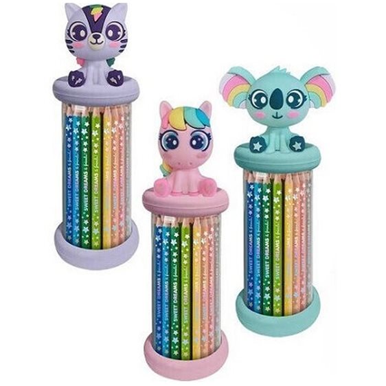 Kids Box with 3D Topper 12 Colored Pencils KL11631