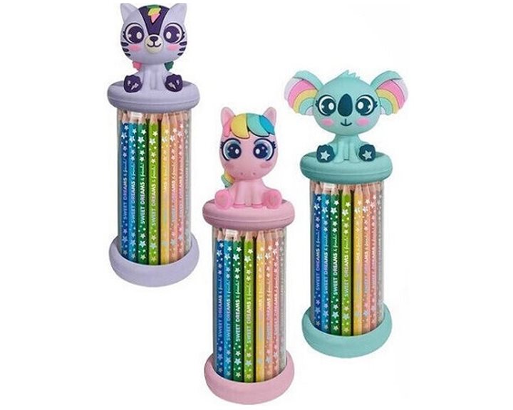 Kids Box with 3D Topper 12 Colored Pencils KL11631