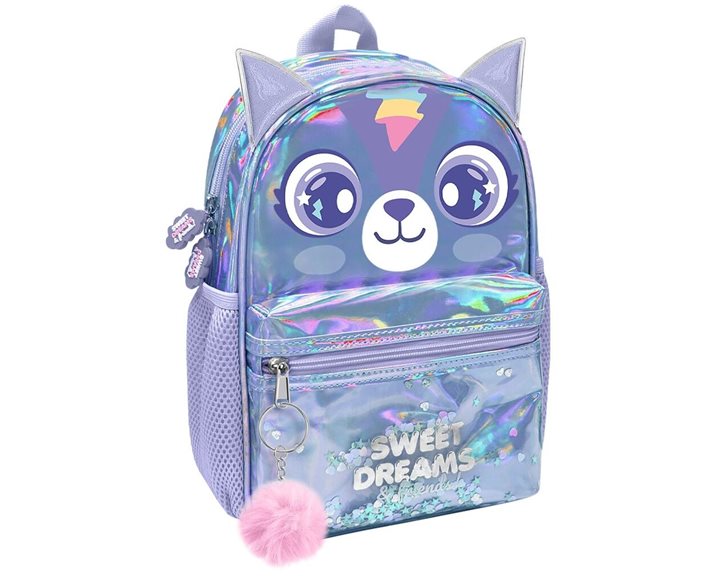 Kids Backpack PVC Silver Sweet Dreams KL11668