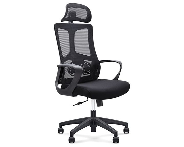 BF8600 Πολυθρόνα Γραφείου Διευθυντή, Mesh Μαύρο, Ύφασμα Μαύρο ΕΟ619,1