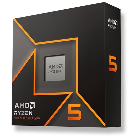 AMD CPU RYZEN 5 9600X, 6C/12T, 3.9-5.4GHz, CACHE 6MB L2+32MB L3, SOCKET AM5, GPU, BOX, 3YW.