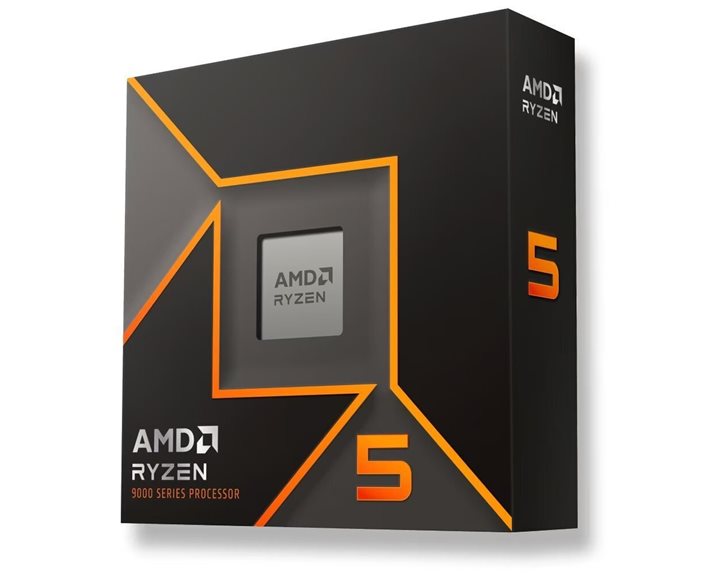 AMD CPU RYZEN 5 9600X, 6C/12T, 3.9-5.4GHz, CACHE 6MB L2+32MB L3, SOCKET AM5, GPU, BOX, 3YW.