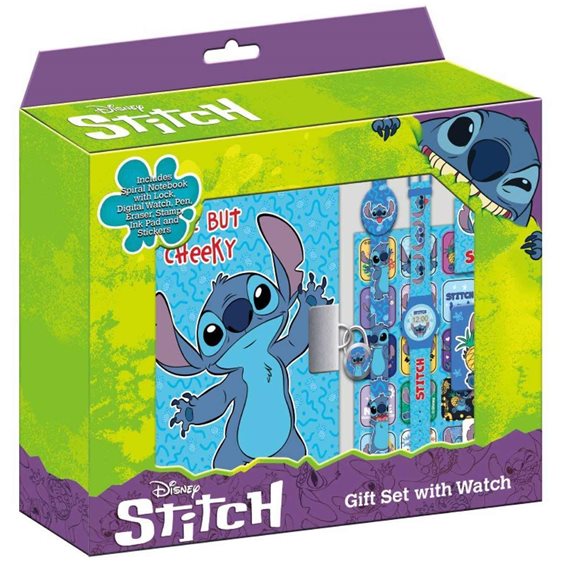 Σετ Ημερολόγιο με Ρολόι Lilo & Stitch