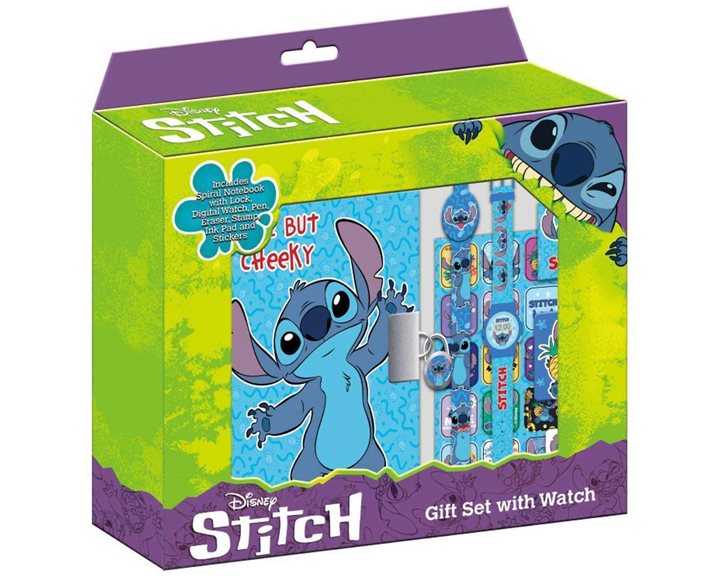 Σετ Ημερολόγιο με Ρολόι Lilo & Stitch