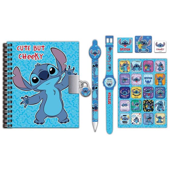 Σετ Ημερολόγιο με Ρολόι Lilo & Stitch