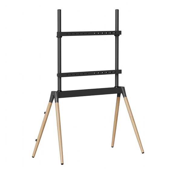GEMBIRD TV FLOOR STAND 55'-86' BLACK/WOOD MAX VESA 600x400