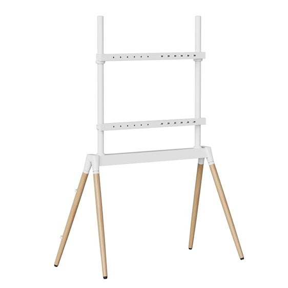 GEMBIRD TV FLOOR STAND 55'-86' WHITE/WOOD MAX VESA 600x400