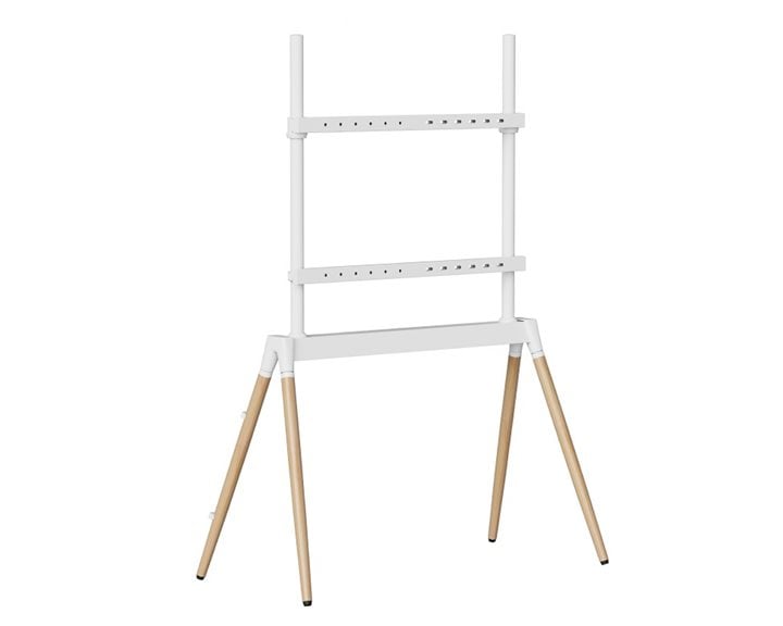 GEMBIRD TV FLOOR STAND 55'-86' WHITE/WOOD MAX VESA 600x400