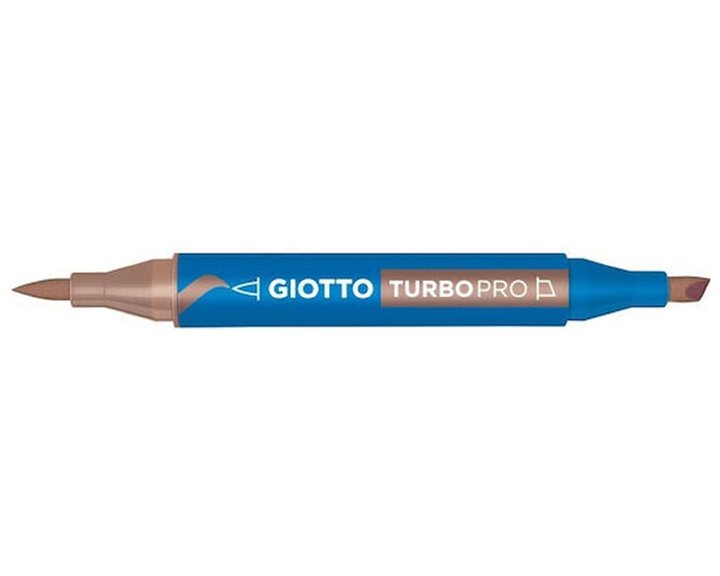 Μαρκαδόροι Giotto Διπλής Μύτης Turbopro 32 Brown