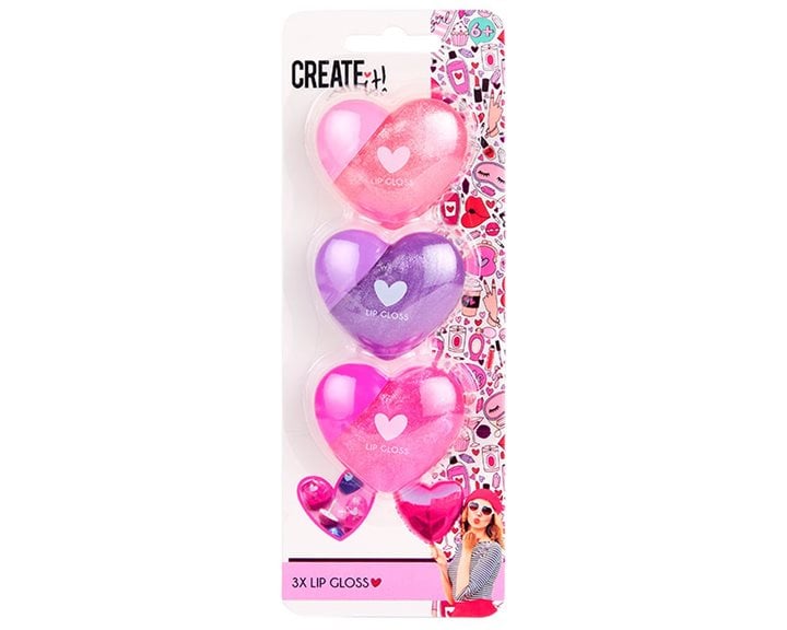 Creatit! Love Lipbalm Καρδιά 3τμχ. 84596