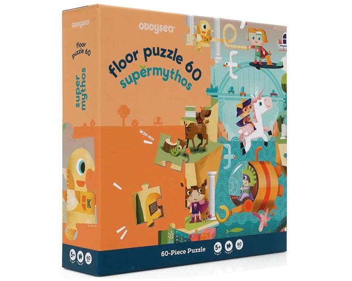 Oddy at Sea Παζλ Δαπέδου Supermythos 60pcs
