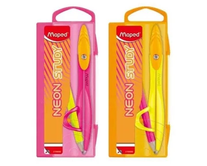 Διαβήτης Maped Study Neon με Μολύβι σε Κουτάκι 199100