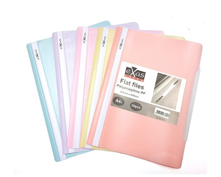 Ντοσιέ Α4 Ελάσμα Exas PP Pastel Ροζ
