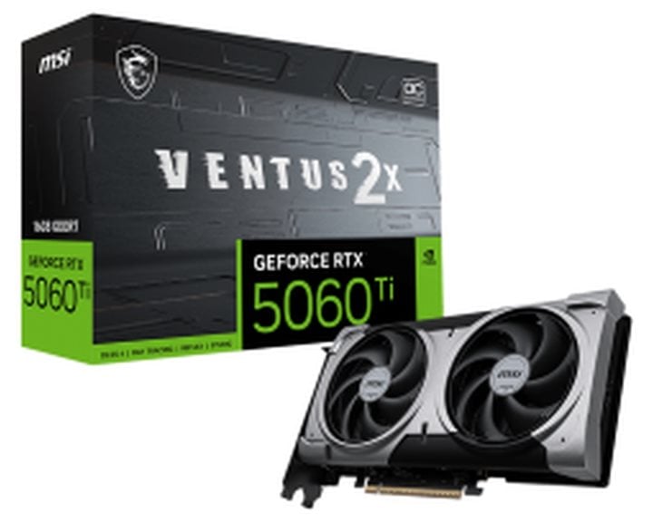 MSI VGA PCI-E NVIDIA GF RTX 5060 Ti 16G VENTUS 2X OC PLUS, 16GB/128BIT, GDDR7, HDMI/3xDP, DUAL FAN, 2 SLOT FANSINK, 3YW.