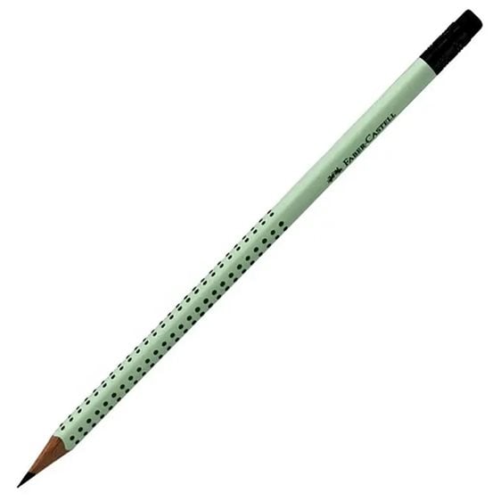 Μολύβι Faber-Castel Grip Πράσινο Sage Με Γόμα OF100-180-443