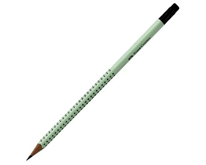 Μολύβι Faber-Castel Grip Πράσινο Sage Με Γόμα OF100-180-443