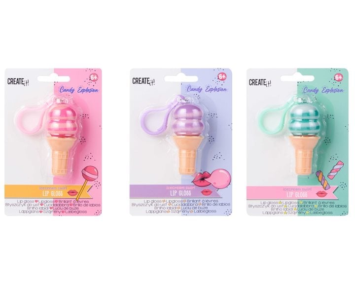 Creatit! Candy Lipgloss Ice Cream Keychain
