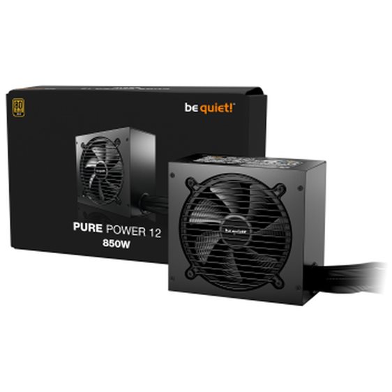BEQUIET PSU PURE POWER 12 850W BP004EU, GOLD CERTIFIED, EXCEPTIONALLY SILENT 12CM FAN, 10YW.