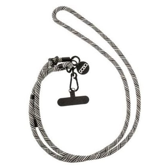 Κορδόνι Polo Λαιμού για Κινητό 927001-2025 Λευκό Μαύρο