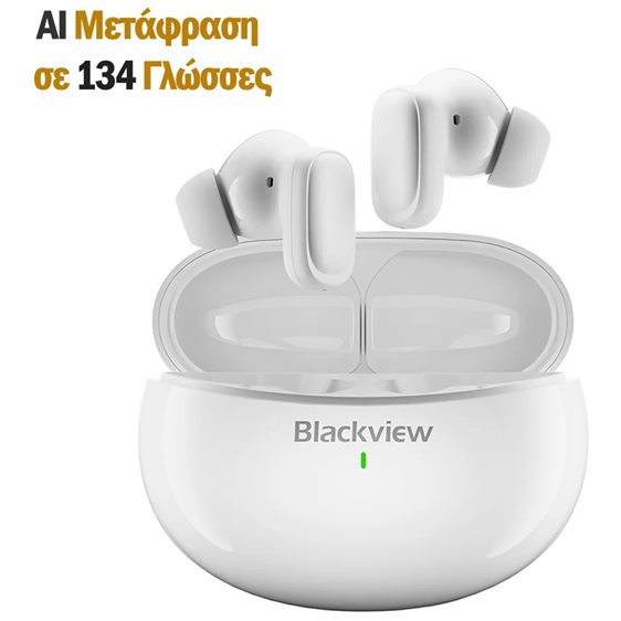 BLACKVIEW BT5.4 ENC EARBUDS WITH AI TRANSLATE FUNCTION WHITE