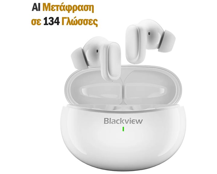 BLACKVIEW BT5.4 ENC EARBUDS WITH AI TRANSLATE FUNCTION WHITE