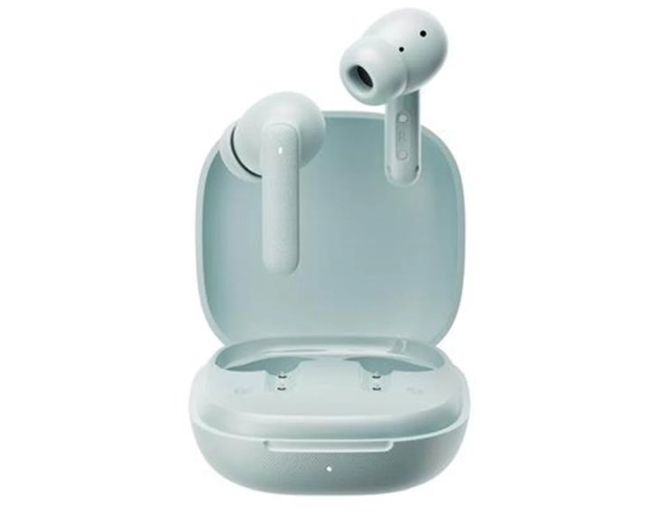 QCY Buds Misty Blue - Noise Reduction Clear Calls TWS Earbuds 35h, 10mm dynamic drivers