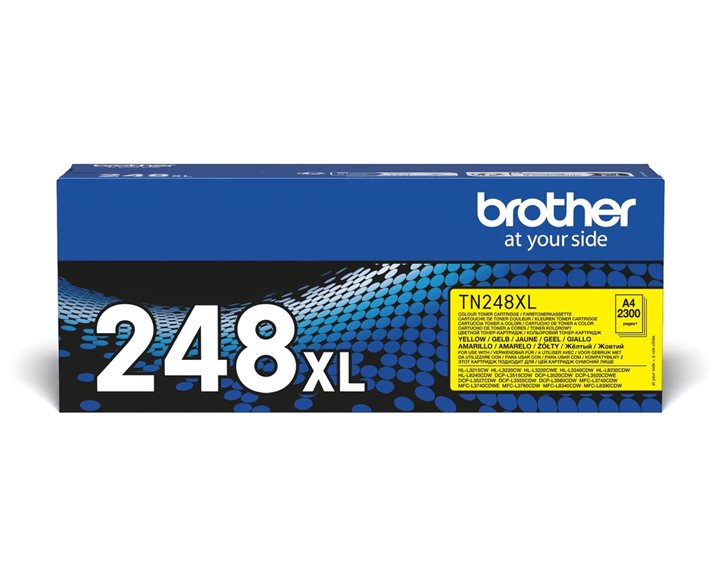 BROTHER TONER YELLOW TN248XLY, YIELD 3000 PAGES (L8230CDW, L8240CDW, L3220CW, L3215CW, L3220CWE, L3240CDW, L3520CDW, L3520CDWE, L3527CDW, L3515CDW, L3560CDW, L3555CDW, L3740CDW, L3740CDWE, L3760CDW, L8340CDW, L8390CDW.)