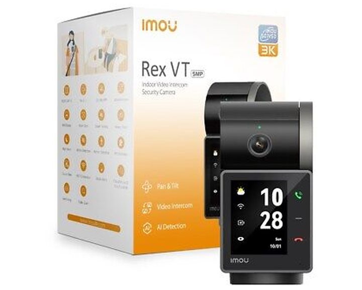 IMOU IP CAMERA REX VT PRO IPC-S2VBP-5M0WR, INDOOR, 1/2.7" 5MP CMOS, H.265/H.264, 8X DIGITAL ZOOM, MOTORIZED ROTATED PTZ, NIGHT VISION: 20M, 2000mAh Battery, WIFI, MIC, MICRO SD SLOT, 2-WAY TALK, SMART TRACKING, AI SMART DETECTION, DC5V1.5A,