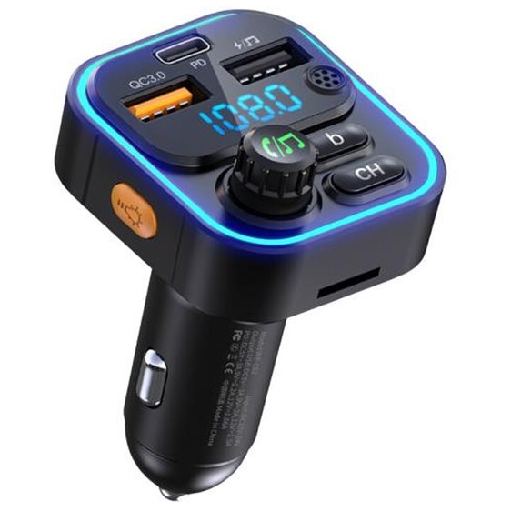 FM Transmitter WK Car Charger and MP3 Player with Led Light WP-C52