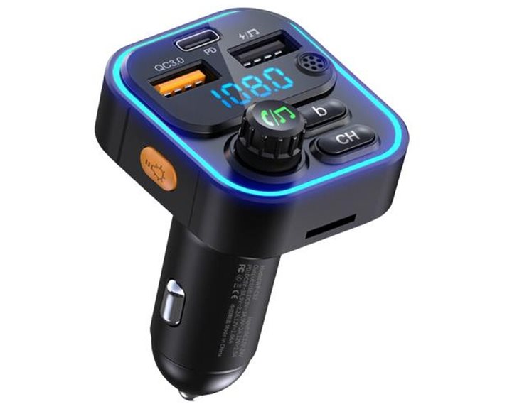 FM Transmitter WK Car Charger and MP3 Player with Led Light WP-C52