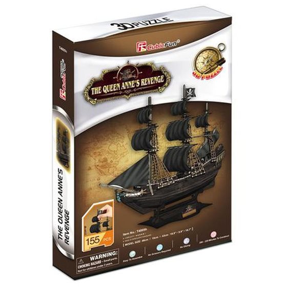 Παζλ Cubic Fun 3D Pirate Ship Queen Anne/s Revenge 180pcs T4005h