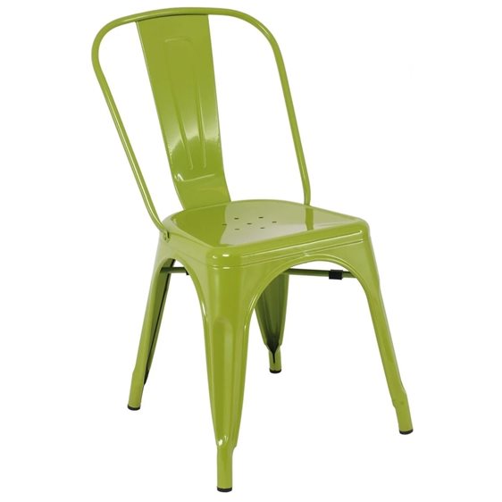 RELIX Καρέκλα Στοιβαζόμενη, Μέταλλο Βαφή Lime Ε5191,31
