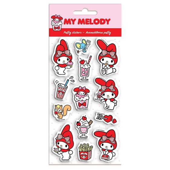 Αυτοκόλλητα Pufffy 10x22cm 5φύλλα My Melody 000490207
