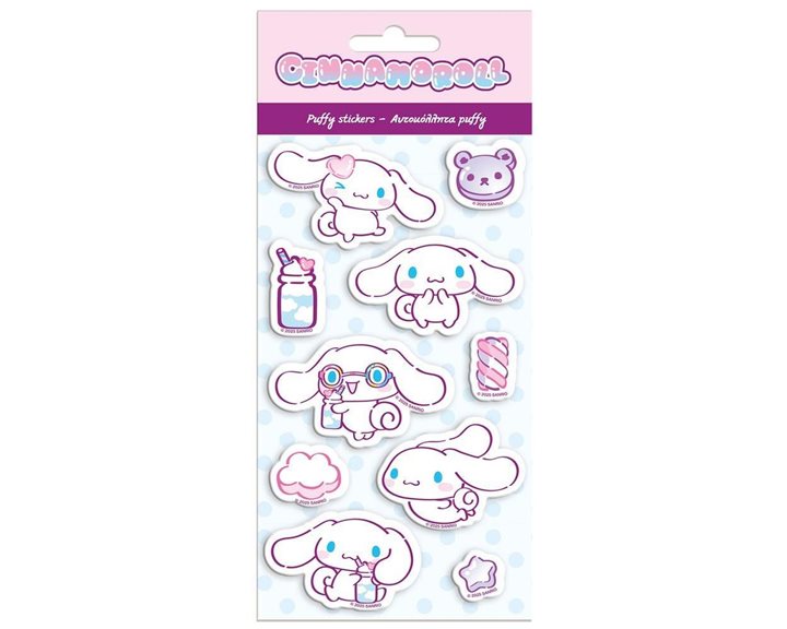 Αυτοκόλλητα Pufffy 10x22cm 5φύλλα Cinnamoroll  000490206