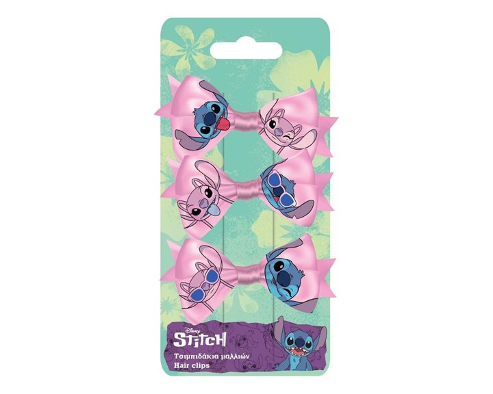 Τσιμπιδάκια Μαλλιών σετ 3τμχ Lilo &Stitch 000565070