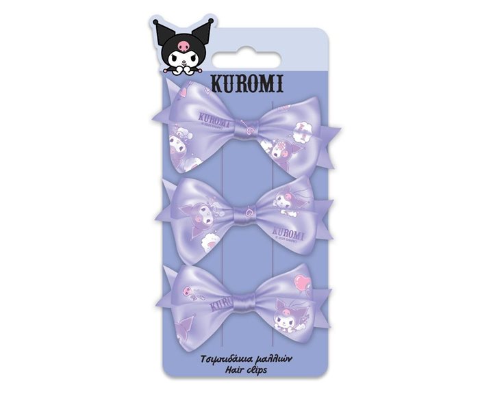 Τσιμπιδάκια Μαλλιών σετ 3τμχ Kuromi 000490159