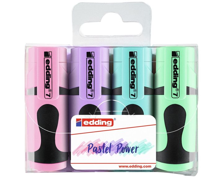 Μαρκαδόροι Edding Υπογράμισης e-7Mini Pastel Σετ 4τμχ