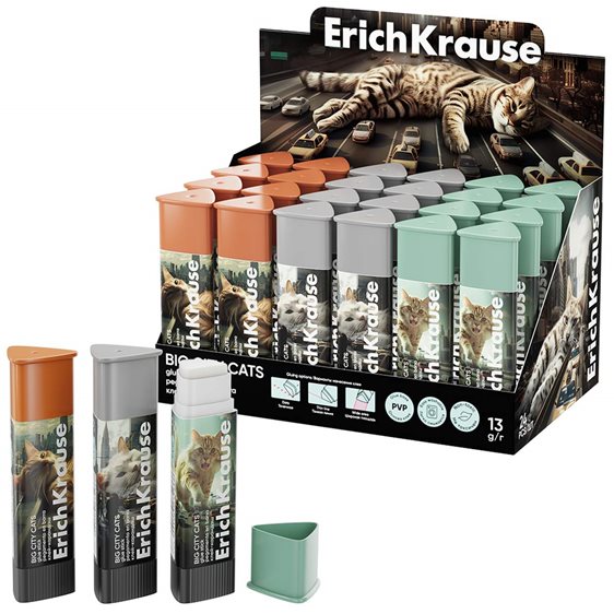 Κόλλα Stick Erichkrause 13gr Prisma Big City Cats 63166