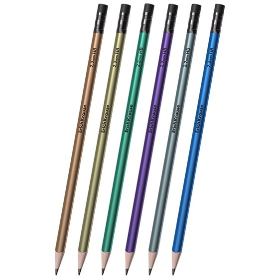 Μολύβι με Γόμα Erichkrause Metallic Triangular 60723