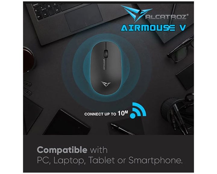 ALCATROZ WIRELESS MOUSE AIRMOUSE V BLACK 1200DPI
