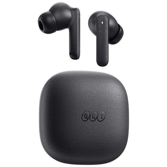 QCY Buds Grey - Noise Reduction Clear Calls TWS Earbuds 35h, 10mm dynamic drivers