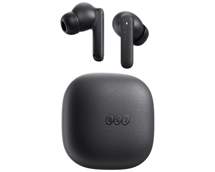 QCY Buds Grey - Noise Reduction Clear Calls TWS Earbuds 35h, 10mm dynamic drivers