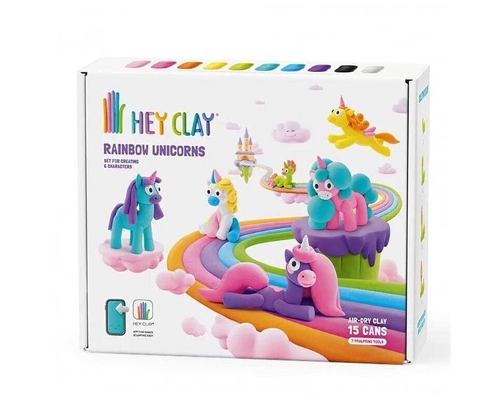 Κατασκευές Με Πηλό Hey Clay Rainbow Unicorns 3+ 440077