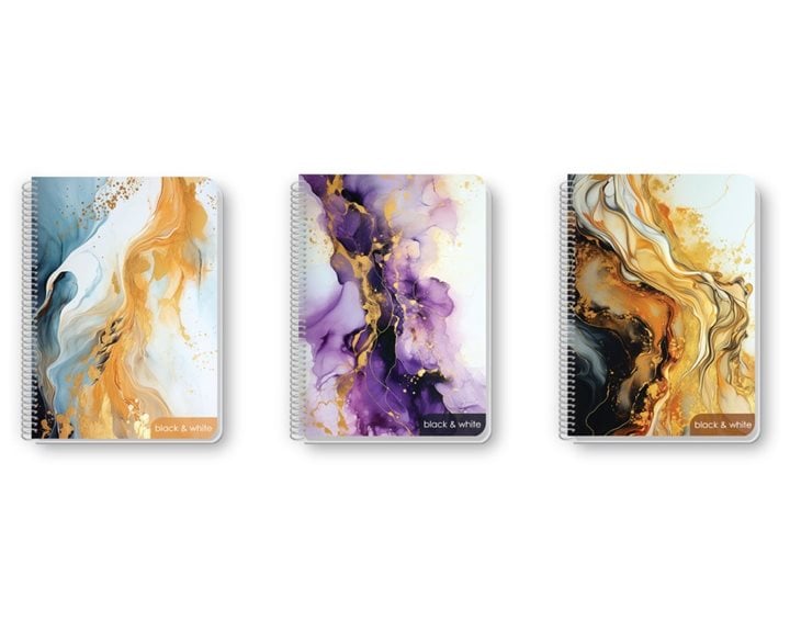 Τετράδιο Σπιράλ Black and White Α4 2Θ 60φ  Marble