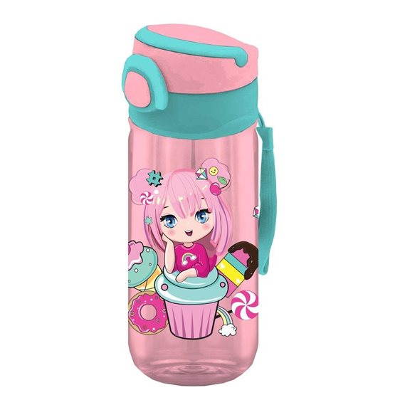 Παγούρι ΡΡ 500ml με Καλαμάκι 7x17.5εκ. Must Team